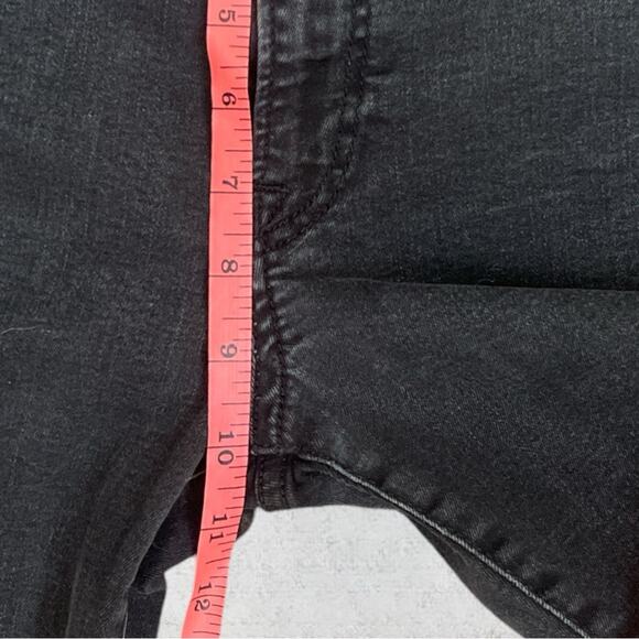 Free People We The Free Raw Edge Split Hem Black Skinny Jeans Size 30 - Picture 11 of 12
